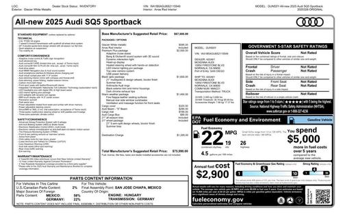2025 Audi SQ5 Sportback 3.0T Premium