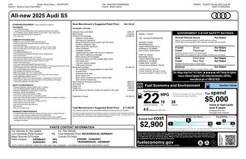 2025 Audi S5 3.0T quattro Premium