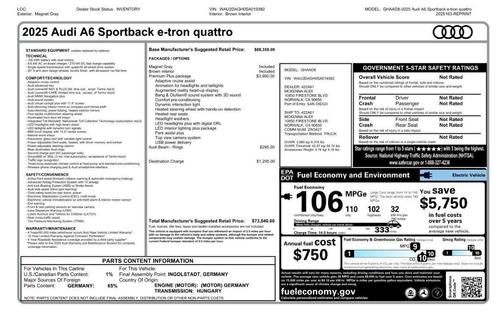 2025 Audi A6 e-tron Premium