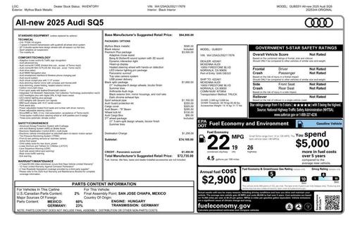 2025 Audi SQ5 3.0T quattro Premium
