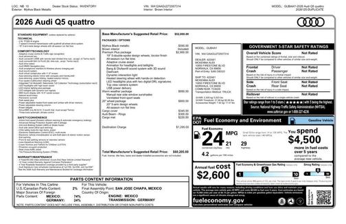 Black 2026 Audi Q5 PLUS