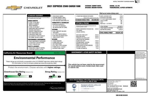 2021 Chevrolet Express 2500 Work Van
