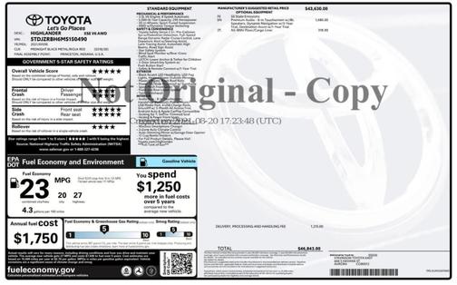 2021 Toyota Highlander XSE