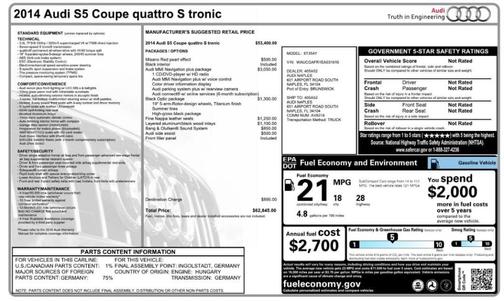 2014 Audi S5 3.0T Premium Plus quattro