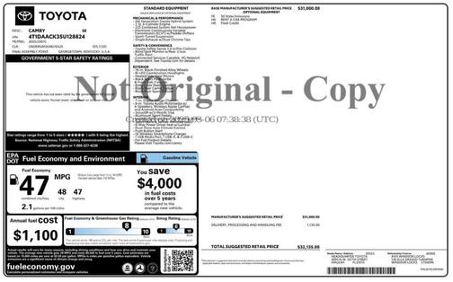 2025 Toyota Camry SE