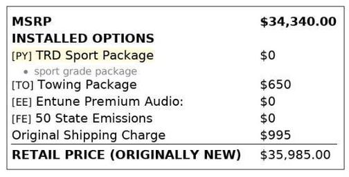 2016 Toyota Tacoma TRD Sport