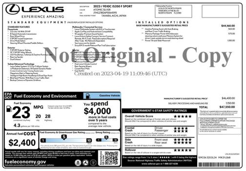 2023 Lexus IS 350 F Sport