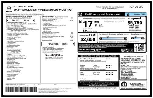 2021 RAM 1500 Classic Tradesman