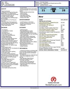 2018 Porsche 718 Cayman Base