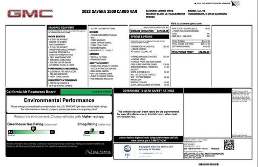 2023 GMC Savana 2500 Work Van