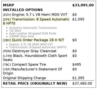 Destroyer Gray Clearcoat 2018 Dodge Challenger R/T