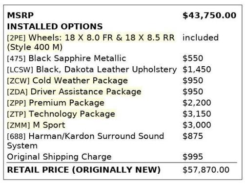 Black Sapphire Metallic 2015 BMW 335 i