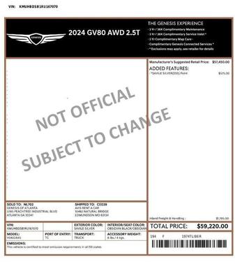 2024 Genesis GV80 2.5T