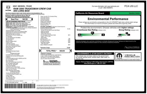 2021 RAM 3500 Tradesman