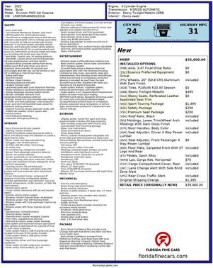 Ebony Twilight Metallic 2022 Buick Envision Essence