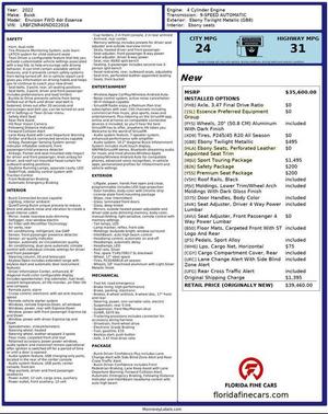 Ebony Twilight Metallic 2022 Buick Envision Essence