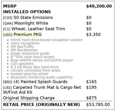 2011 INFINITI M37x Base