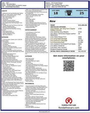 2017 Mercedes-Benz AMG E 43 Base 4MATIC