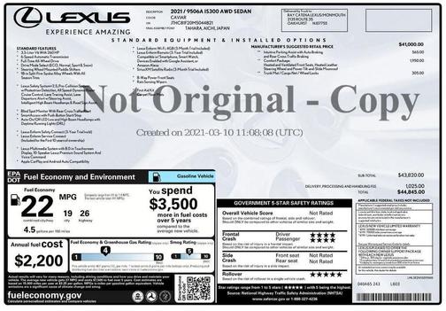 2021 Lexus IS 300 Base