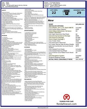 Carbon Black Metallic 2019 BMW X3 xDrive30i