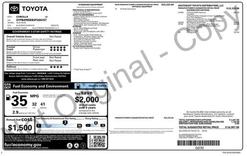 2025 Toyota Corolla LE