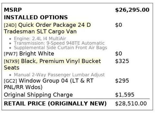2019 RAM ProMaster City Tradesman SLT