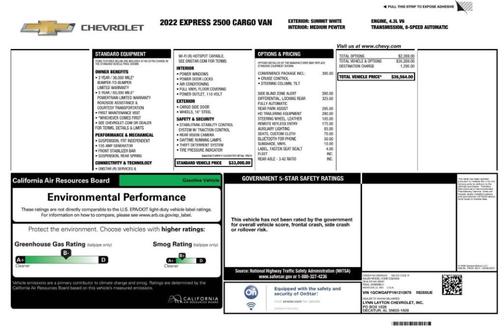 2022 Chevrolet Express 2500 Work Van