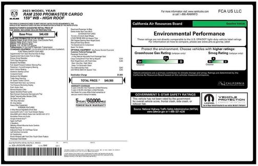 2023 RAM ProMaster 2500 High Roof