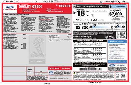2019 Ford Shelby GT350 Base