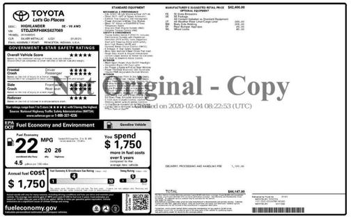 2019 Toyota Highlander SE