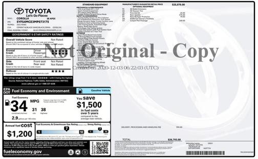 2021 Toyota Corolla SE