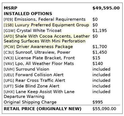 Crystal White Tri-Coat 2017 Cadillac XTS Luxury