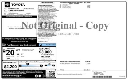 2023 Toyota Tundra Hybrid 1794 Edition