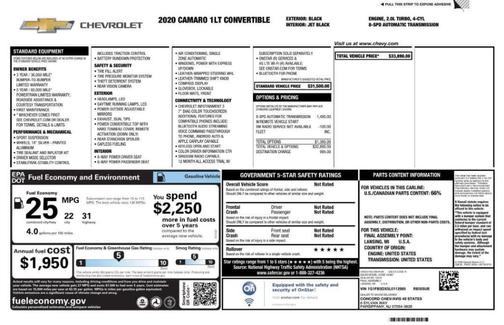 2020 Chevrolet Camaro 1LT