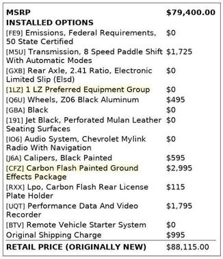 2016 Chevrolet Corvette Z06