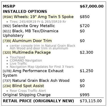 2019 Mercedes-Benz AMG C 63 Base