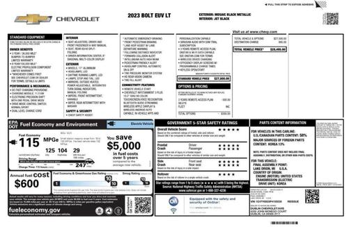 Mosaic Black Metallic 2023 Chevrolet Bolt EUV LT