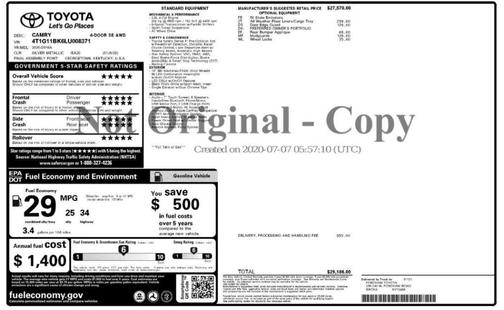 2020 Toyota Camry SE