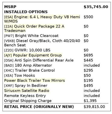 2017 RAM 2500 Tradesman