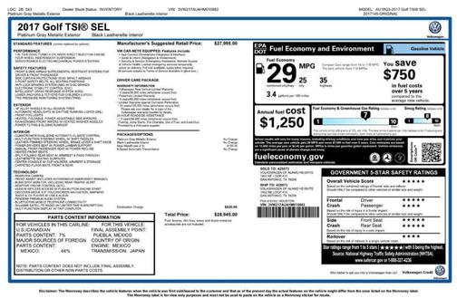 2017 Volkswagen Golf TSI SEL 4-Door
