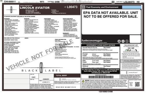 Flight Blue 2020 Lincoln Aviator Black Label AWD