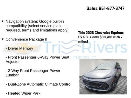 Sterling Gray Metallic 2026 Chevrolet Equinox EV RS