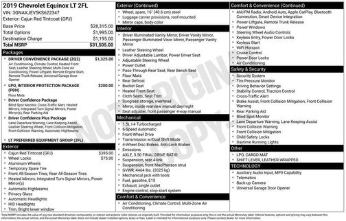 Cajun Red Tintcoat 2019 Chevrolet Equinox 1LT