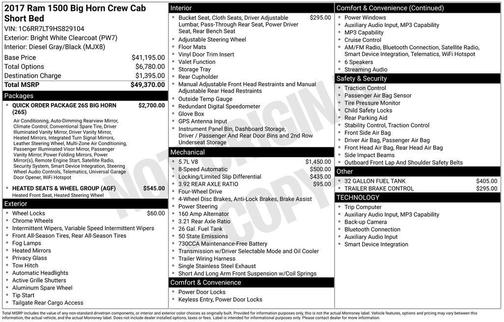 Bright White Clearcoat 2017 RAM 1500 Big Horn