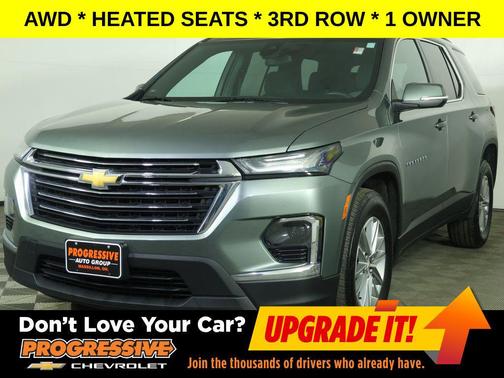 Silver Sage Metallic 2022 Chevrolet Traverse LT Cloth