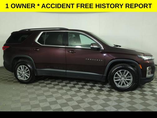 Black Cherry Metallic 2023 Chevrolet Traverse LT Cloth
