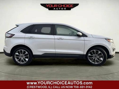 White Platinum Metallic Tri-Coat 2016 Ford Edge Titanium