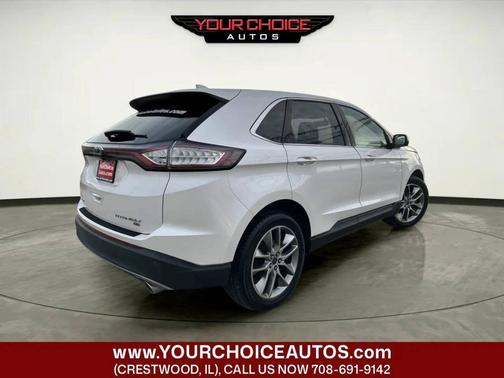 White Platinum Metallic Tri-Coat 2016 Ford Edge Titanium