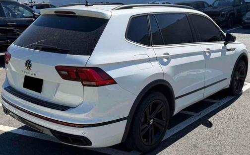 Opal White Pearl 2024 Volkswagen Tiguan 2.0T SE R-Line Black