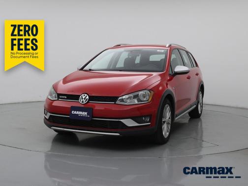 Red 2017 Volkswagen Golf Alltrack S